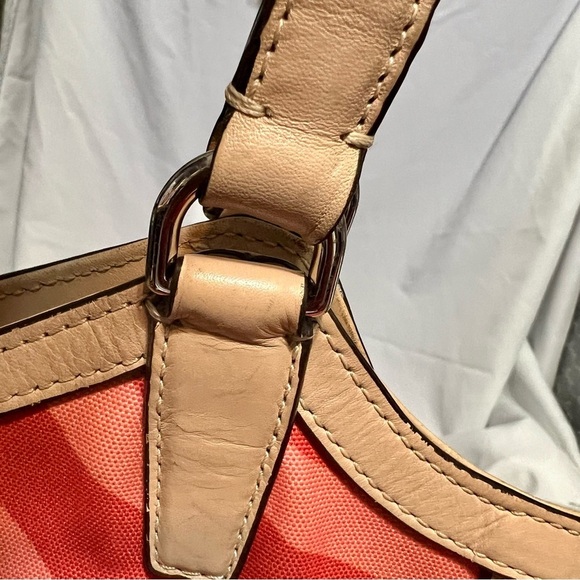 COACH Devin Signature Orange Zebra Print Large Shoulder Bag #F24022 - Picture 12 of 16